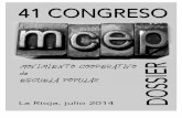DOSSIER 41 CONGRESO 15 - mcep.es · A la hora de la exposición de la Conferencia, es muy importante presentar a los y las conferenciantes como especialistas del tema para darle valor