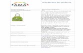 Ficha técnica del producto - amace.cl · Ficha técnica del producto Nombre del producto AMA centro entretenimiento Nombre comercial del producto AMA Generalidades como Pechera de