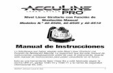 Manual de Instrucciones - Laser Levels Spanish.pdf · de lectura al sentido contrario al de las agujas del reloj. Si presiona el botón, cambia el modo de lectura al sentido de las