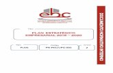 PLAN ESTRATÉGICO EMPRESARIAL 2016 - ebc.gob.bo · Dentro de las inversiones realizadas se concretó la adquisición de un Planta ... Análisis FODA ... Construcción y Conservación