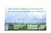 ISO 16363 auditoría y certificación - ddd.uab.cat · servicios prestados por la biblioteca, según la norma ISO 9000. ... • Creación de un wiki que documenta el sistema. •