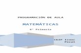 Matemáticas 6 - Consellería de Cultura, Educación … · Web viewSantillana Láminas de aula. 100 propuestas para mejorar la competencia matemática. Material de aula. Refuerzo