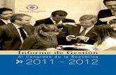 Al Congreso de la República 2011 - 2012 al congreso... · conciliación, la mediación, los jueces de paz y el arbitraje. • En materia de desarrollo del derecho y del ordenamiento