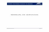 MANUAL DE SERVICIOS - transparencia.info.jalisco.gob.mx · Objetivos del Manual de Servicios Políticas generales Inventario de servicios Descripción general de los servicios Manual