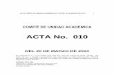 ACTA No. 010 - unilibre.edu.co · 3 alfonso carreÑo gilberto 82.71 ... 41 garzÓn gil ana maria 90.19 ... 69 prieto ramÍrez andrÉs mauricio 88.89 .