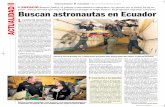 D E S PAC I O DA Buscan astronautas en Ecuador I · cuchado frases como “baja de las nu- ... tas que iban a cubrir la ceremonia de graduación de Ronnie. ... la foto de familia