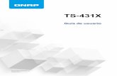 Guía de usuario de TS-431X - eu1.qnap.com · Puertos Ethernet de 10 gigabits 1 x 10 Gigabit SFP+ ... Los tornillos de la tapa de la carcasa son más largos que el resto de tornillos