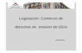 Legislación: Comercio de derechos de emisión de GEIs · Instalaciones para la fabricación de productos cerámicos mediante horneado, en particular de tejas, ladrillos, ladrillos