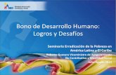 Bono de Desarrollo Humano: Logros y Desafíos · Puntos de quiebre de la política. Políticas para la inclusión y movilidad social: elementos conceptuales Equidad horizontal al