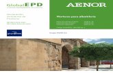 Declaración Ambiental de Morteros para albañilería Producto · 15804:2012+A1:2014 y las RCP indicadas en la tabla 1. Título Morteros Código de registro GlobalEPD-RCP-006 Fecha