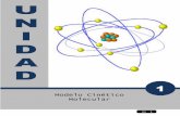 Modelo Cinético Molecular · observar el comportamiento de los estados de agregación de la materia, identificando las características de los gases, del estado líquido y ... Elabora
