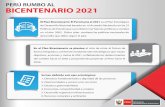 Perú rumbo al Bicentenario 2021 - rree.gob.pe · El Plan Bicentenario: El Perú hacia el 2021 es el Plan Estratégico de Desarrollo Nacional basado en el Acuerdo Nacional y en las