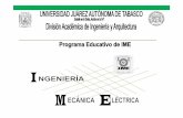 IME. - archivos.ujat.mx IME.pdf · Licenciatura en Ingeniería Química Maestría en Ingeniería Hidráulica Actualmente existen 5 licenciaturas que se ofertan en la DAIA y 1 Maestría
