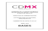 1.- INFORMACION GENERAL - plantadeasfalto.cdmx.gob.mx · antes indicado y a entera satisfacción de la Planta de Asfalto de la Ciudad de México, se procederá a la aplicación de