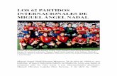 LOS 62 PARTIDOS INTERNACIONALES DE MIGUEL ÁNGEL … · LOS 62 PARTIDOS INTERNACIONALES DE MIGUEL ÁNGEL NADAL España, en el Mundial de Estados Unidos 1994. Estadio Cotton Bowl de