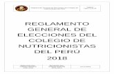 REGLAMENTO GENERAL DE ELECCIONES DEL COLEGIO DE ...cnp.org.pe/wp-content/uploads/2018/11/REGLAMENTO-ELECTORAL-CNP.pdf · Reglamento General de Elecciones del Colegio de Nutricionistas