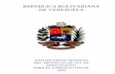 REPÚBLICA BOLIVARIANA DE VENEZUELA - …presupuestoygenero.net/Herramientas/H042aMefVE.pdf · • Simplificar la estructura presupuestaria, al sintetizar la misma en dos niveles