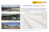Memoria anual 2014 de la investigación de accidentes e ... · Comisión de Investigación de Accidentes Ferroviarios – CIAF Subsecretaría Ministerio de Fomento Gobierno de España