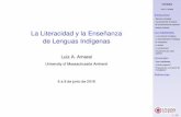 La Literacidad y la Enseñanza de Lenguas Indígenas · I Scliar-Cabral (2013) propone tres conceptos basicos: ...