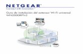 Guía de instalación del extensor Wi-Fi universal WN2000RPTv2 · conexión WPS en curso. Botón WPS Velocidad Estado Conexión Extensor de enlace ... de uno de los dispositivos compatibles