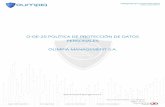 POLÍTICA DE PROTECCIÓN DE DATOS PERSONALES · REFERENCIA NORMATIVA.....16 MODELO AUTORIZACIÓN TRATAMIENTO DE DATOS PERSONALES.....16 MODELO DE AVISO DE PRIVACIDAD OLIMPIA MANAGEMENT