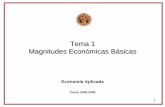Tema 1 Magnitudes Económicas Básicasocw.usal.es/eduCommons/ciencias-sociales-1/economia/contenidos/... · precios cambian Ædistinción entre PIB real y nominal. ... (PNB): lo que
