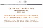 CLIMA Y CULTURA ORGANIZACIONAL ENCUESTA 2013 · Prácticas de Transformación de Clima y Cultura Organizacional 2018 Introducción Las Unidades Administrativas que conforman a la