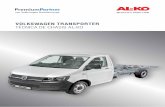 Volkswagen TRanspoRTeR Técnica de chasis aL-KO · Queda reservado el derecho de modificación de datos técnicos como pesos, cargas en eje y medidas. ... vW. I patas robustas para