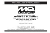 BOMBA DE CONCRETO VALVULA DE BOLA - multiquip.com · manual de operacion revisión #9 (10/16/09) series model0 c-30hdz bomba de concreto valvula de bola (motor deutz) este manual