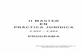 II MASTER EN PRÁCTICA JURÍDICA - unizar.es · 3 3. tÉcnica y prÁctica penal. i. la jurisdicciÓn penal. ii. los procedimientos penales. iii. formas de iniciaciÓn del proceso.