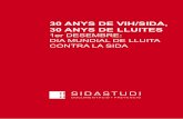 30 ANYS DE VIH/SIDA, 30 ANYS DE LLUITES - sidastudi.org · MÓN ESPANYA CATALUNYA 30 ANYS DE VIH/SIDA, 30 ANYS DE LLUITES 1 1er DESEMBRE – DIA MUNDIAL DE LLUITA CONTRA LA SIDA ABANS