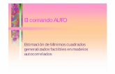 El comando AUTOcjardon.webs.uvigo.es/comandos/AUTO.pdf · El comando AUTO • Muchas de las opciones del comando AUTO coinciden con las opciones del comando OLS a la hora de proporcionar