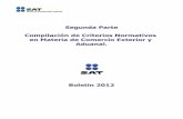 Segunda Parte Compilación de Criterios …imcp.org.mx/wp-content/uploads/2012/12/ANEXO_NOTICIAS...Compilación de Criterios Normativos en materia de comercio exterior y aduanal Boletín