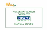 ACADEMIC SEARCH COMPLETE - biblioteca.unex.esbiblioteca.unex.es/files/aprendizaje_e_investigacion/tutoriales/... · Elegir si queremos recuperar documentos con referencias bibliográficas