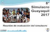 8° Simulacro Guayaquil 2017 · Reunión de evaluación del simulacro (RPI) Objetivo específico 2: Involucrar a las instituciones públicas, privadas y estratégicas a fin de que