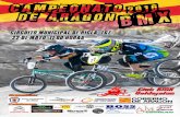 CAMPEONATO DE BMX ARAGÓN 2016 · CAMPEONATO DE BMX ARAGÓN 2016 Página - 1 - | 9 Club BMX Valdejalon - CAMPEONATO DE ARAGON DE BMX 2016 . PRESENTACION . El próximo día 22 de mayo,