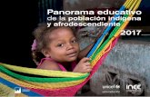 2017 Panorama educativo de la población indígena y ... · 11 fueron de 72.6, 76.7 y 78.4%, respectivamente. Por otro lado, los porcentajes de población de 15 a 17 años con el