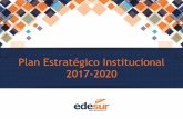Plan Estratégico Institucional 2017-2020...Servicio al Cliente Estrategias: • Continuidad del suministro. • Implementación Plan de Mantenimiento. • Adquisiciones de Calidad.