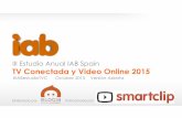 III Estudio Anual IAB Spain TV Conectada y Video Online 2015recursos.anuncios.com/files/746/95.pdf · Adulto (80%) Videoclips (79%) Vídeo Online Contenidos asociados al dispositivo