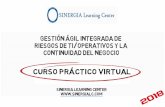 ©2017 - Taller F.R. - Virtual Folleto para... · Enfoque Integral de Gestión ISO 31000 versión 2018 vs 2009 Integrar y Optimizar Riesgos Curso Práctico Virtual de Gestión Ágil