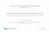 Organización Industrial. Introducción a OI · OIʼ17 – Introducción: 0 J. Bautista Joaquín Bautista-Valhondo Organización Industrial. Introducción a OI UNIVERSITAT POLITÈCNICA