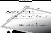 Acer P211 - PDF.TEXTFILES.COMpdf.textfiles.com/manuals/STARINMANUALS/BenQ/Manuals/Archive/P211... · Monitor a color Acer P211 Manual del usuario Cable de alimentación Cable de señal