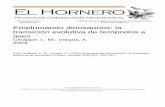 Emplumando dinosaurios: la transición evolutiva de ... · 2003 transiciÓn evolutiva de terÓpodos a aves 1 emplumando dinosaurios: la transiciÓn evolutiva de terÓpodos a aves
