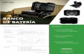 BANCO DE BATERÍA - Ubiqo Soluciones Portátiles de ... · PDF file EXTRAS Válvula de presión 157mm 109mm 53mm BANCO DE BATERÍA *Peso Aprox (Batería) BATERÍA Y CAPACIDAD De alta