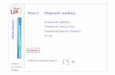 Tema 2: Integración numérica - ma1.eii.us.esma1.eii.us.es/Material/Cal_Num_itig_Pres2.pdf · Fórmulas del trapecio y Simpson. Errores. Tema 2: V.Álvarez J.A. Armario F. Muñoz