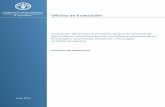 Organización de las Naciones Unidas para la Alimentación y ... · FAO que es el marco de referencia, en lo que respecta a los roles y responsabilidades durante el proceso de evaluación