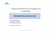 Departamento de Emergencia primeros auxiliosfiles.cosepa-comero.com/200000399-14a8515a30/PRIMEROS AUXILIOS... · socorrista. • No son ... •La humedad juega un papel muy importante