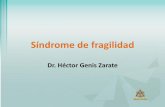 Dr. Héctor Genis Zarate · trauma •Vulnerabilidad a la infección •Delirium •Inestabilidad de la tensión arterial . Fragilidad Síndrome único •Debilidad •Fatiga •Pérdida