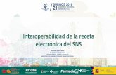 Interoperabilidad de la receta electrónica del SNS · Interoperabilidad de la receta electrónica del SNS Mercedes Alfaro Latorre SG de Información Sanitaria DG Salud Pública ,