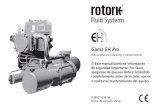 Gama EH Pro - rotork.com · Cilindro hidráulico Palanca de anulación manual Entradas de cable 1/2" NP Acumulador (si corresponde) Compartimiento de terminales Cámara del resorte